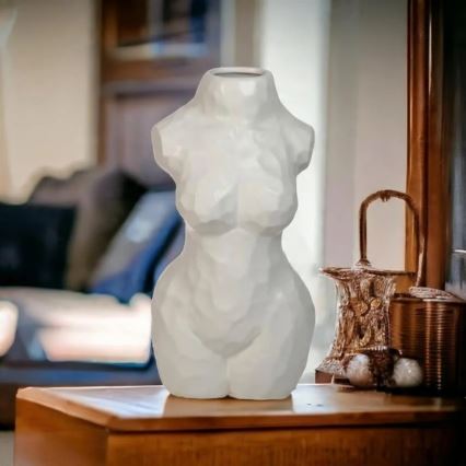 Keramická váza 30 cm bílá