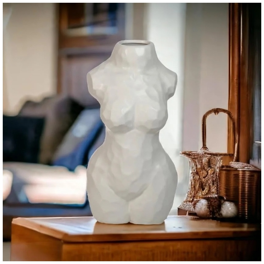 Keramická váza 30 cm bílá