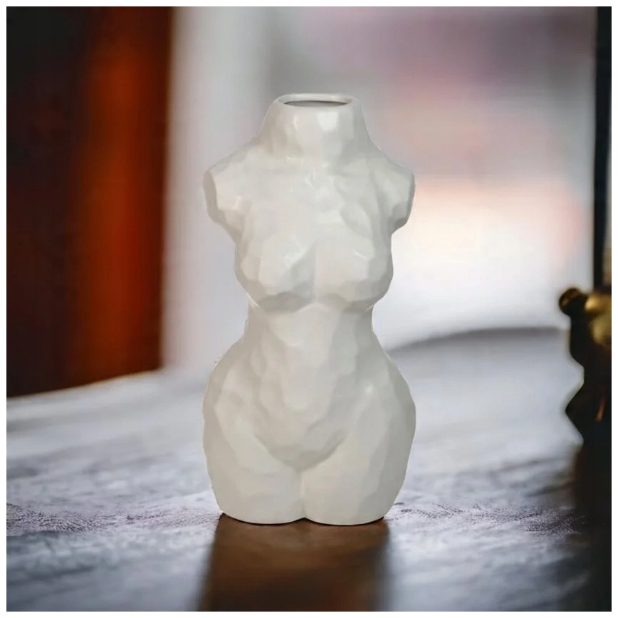 Keramická váza 30 cm bílá