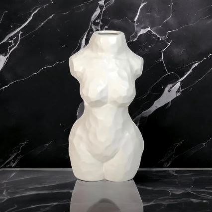 Keramická váza 30 cm bílá