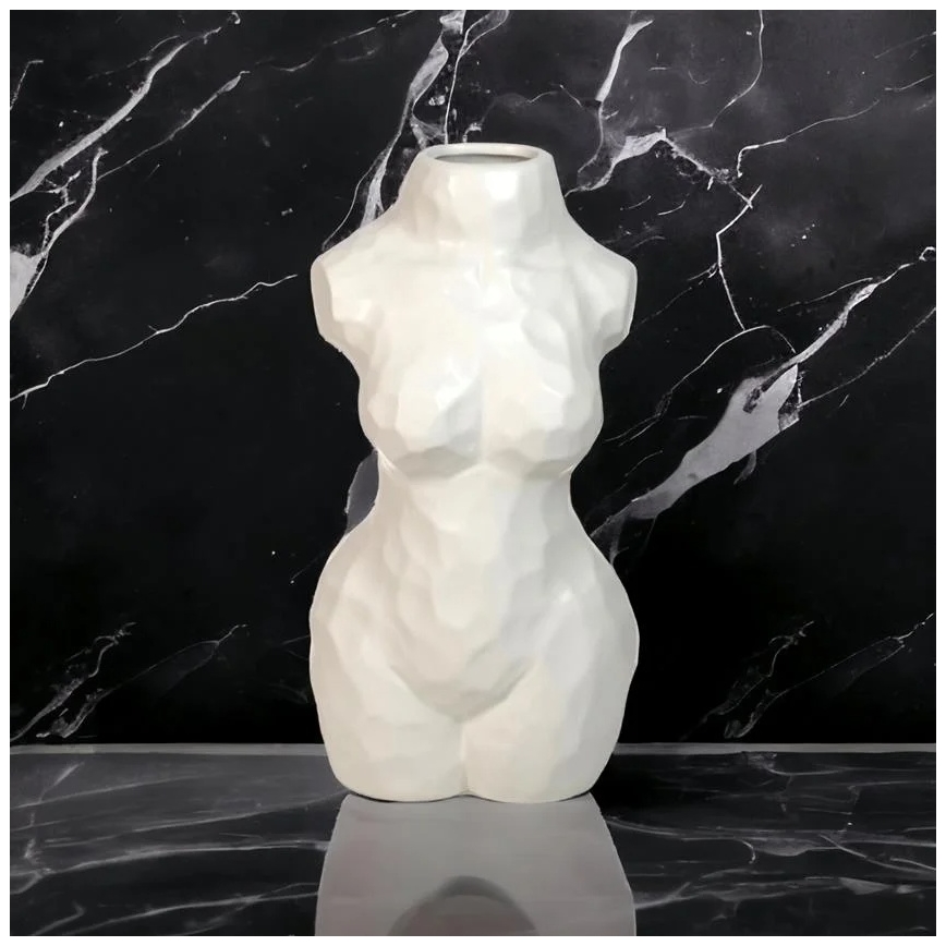 Keramická váza 30 cm bílá