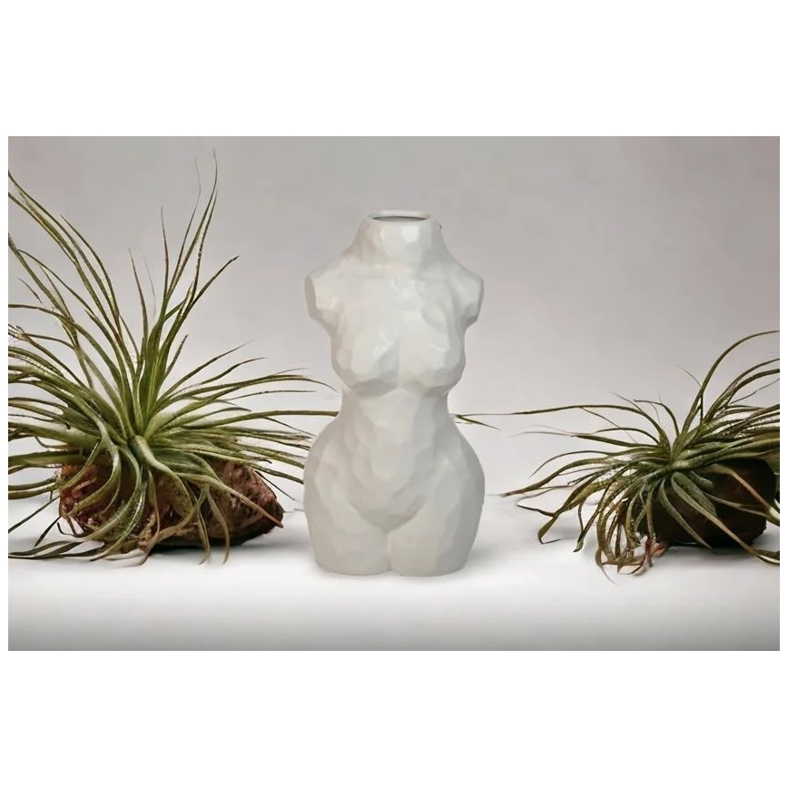 Keramická váza 30 cm bílá