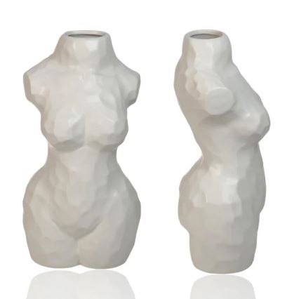 Keramická váza 30 cm bílá