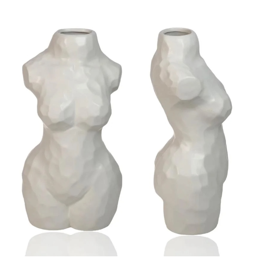 Keramická váza 30 cm bílá