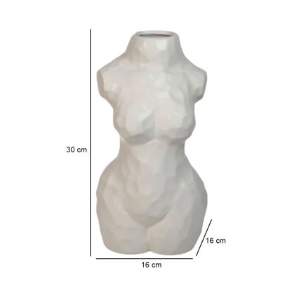 Keramická váza 30 cm bílá