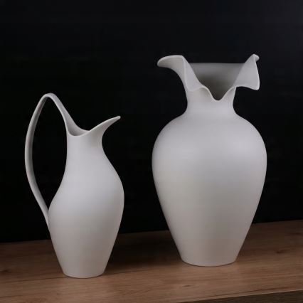 Keramická váza 42x23 cm bílá