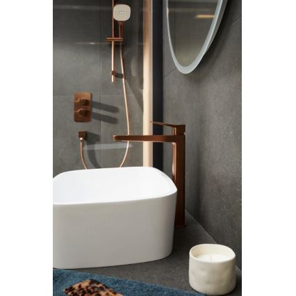 KFA Armatura 4522-712-34 - Umyvadlová baterie + výpusť MALAGA 30,3 cm rose gold