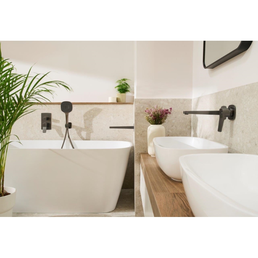 KFA Armatura 4529-810-61 - Umyvadlová baterie pro podomítkovou instalaci MALAGA metalicky šedá