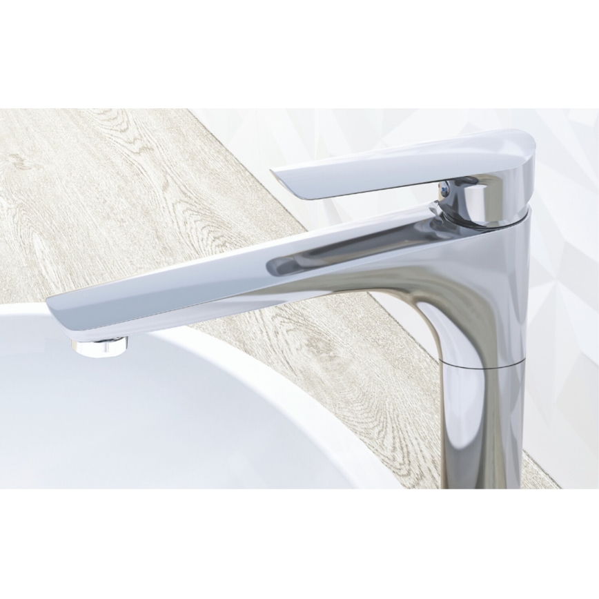 KFA Armatura 5022-712-00 - Umyvadlová baterie + výpusť s přepadem TANZANIT 28,4 cm lesklý chrom