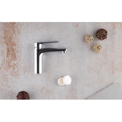 KFA Armatura 5022-815-00 - Umyvadlová baterie + výpusť s přepadem TANZANIT 15,4 cm lesklý chrom