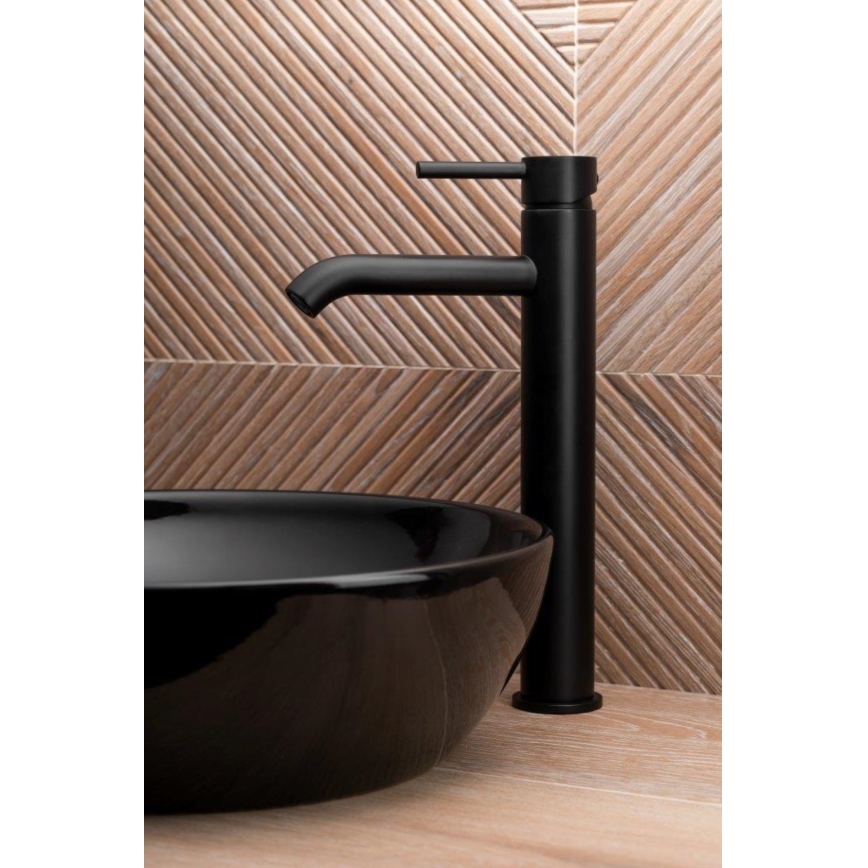KFA Armatura 5032-612-81 - Umyvadlová baterie + výpusť s přepadem MOZA 33 cm matná černá