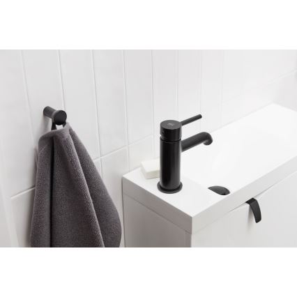 KFA Armatura 5032-815-81 - Umyvadlová baterie + výpusť s přepadem MOZA 15,2 cm matná černá