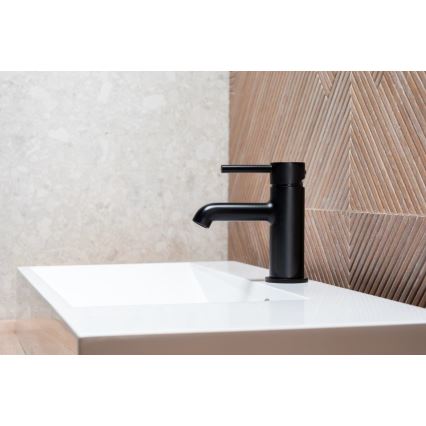 KFA Armatura 5032-815-81 - Umyvadlová baterie + výpusť s přepadem MOZA 15,2 cm matná černá