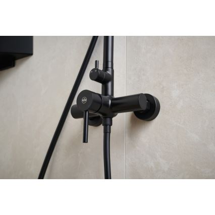 KFA Armatura 5036-910-81 - Sprchová sada s baterií MOZA mosaz/matná černá