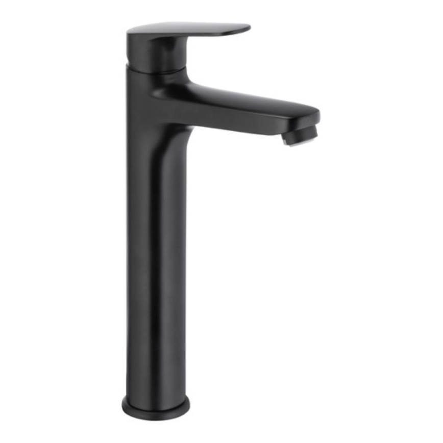 KFA Armatura 5552-712-81 - Umyvadlová baterie + výpusť s přepadem OTAVA 30,2 cm matná černá