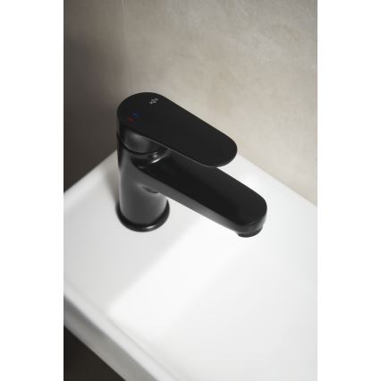 KFA Armatura 5552-815-81 - Umyvadlová baterie + výpusť s přepadem OTAVA 15 cm matná černá