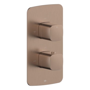 KFA Armatura 5759-001-34 - Termostatická sprchová baterie pro podomítkovou instalaci MALAGA rose gold