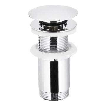 KFA Armatura 660-253-00 - Umyvadlová výpusť bez přepadu CLICK-CLACK pr. 6,6 cm lesklý chrom
