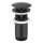 KFA Armatura 660-254-81 - Umyvadlová výpusť s přepadem CLICK-CLACK pr. 6,6 cm mosaz/matná černá