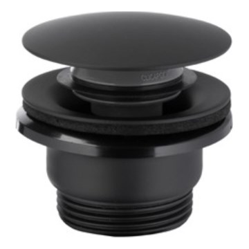 KFA Armatura 660-320-81 - Umyvadlová výpusť CLICK-CLACK pr. 6,6 cm nerezová ocel/matná černá