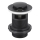 KFA Armatura 660-354-81 - Umyvadlová výpusť s přepadem CLICK-CLACK pr. 6,2 cm mosaz/matná černá