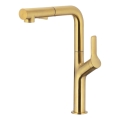 KFA Armatura 6623-220-31 - Dřezová baterie s vytahovací sprškou DUERO DESIGN nerez/broušená zlatá