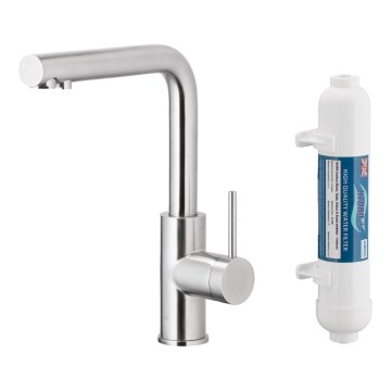 KFA Armatura 6623-912-22 - Dřezová baterie na filtrovanou vodu DUERO PURE nerez + filtr