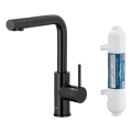 KFA Armatura 6623-912-81 - Dřezová baterie na filtrovanou vodu DUERO PURE nerez/matná černá + filtr