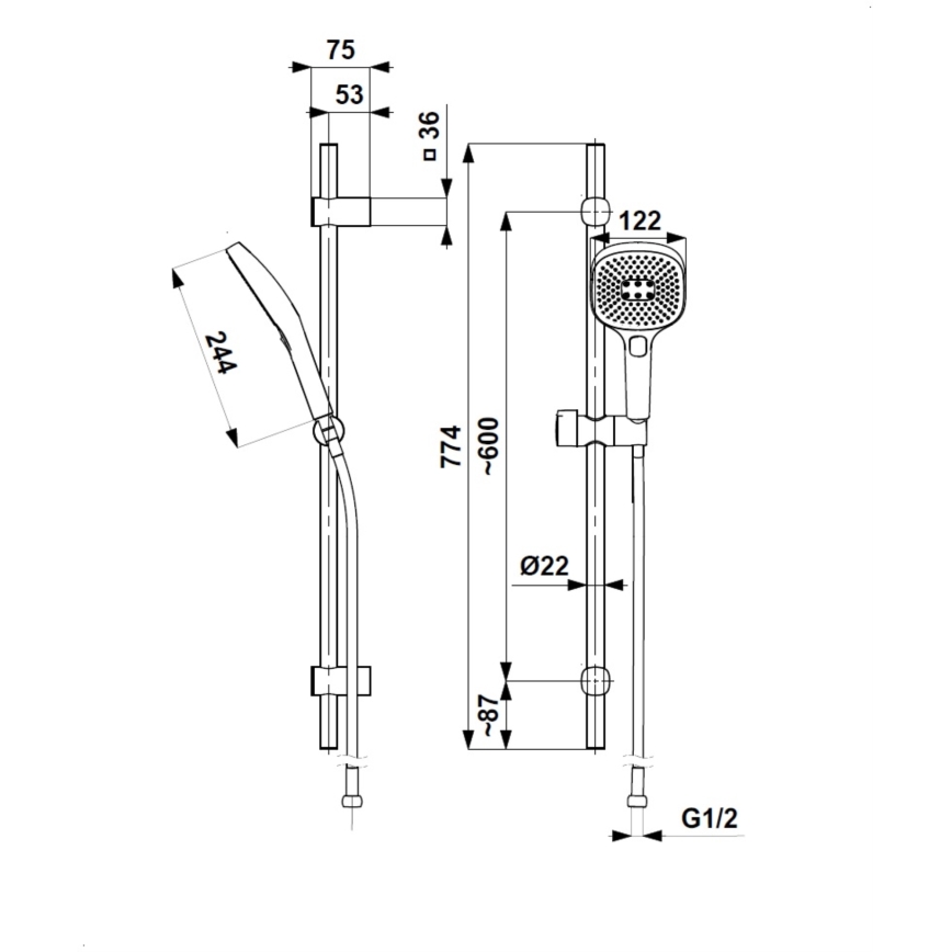 KFA Armatura 841-352-34 - Sprchová sada MALAGA rose gold