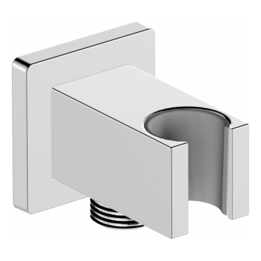 KFA Armatura 845-051-00 - Hranatý držák sprchy s vývodem LOGON lesklý chrom