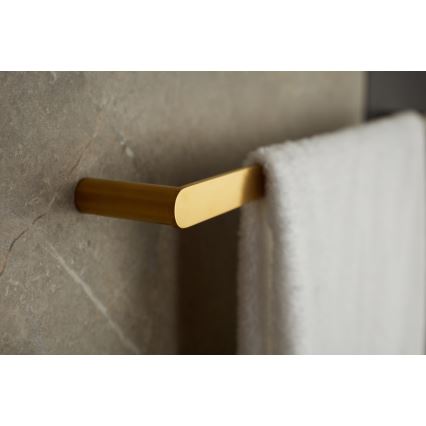 KFA Armatura 864-025-31 - Nástěnný věšák na ručníky 24 cm nerez/broušená zlatá