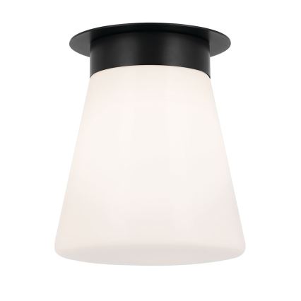 Kichler - Stropní svítidlo ALBERS 1xE27/40W/230V pr. 21,6 cm černá