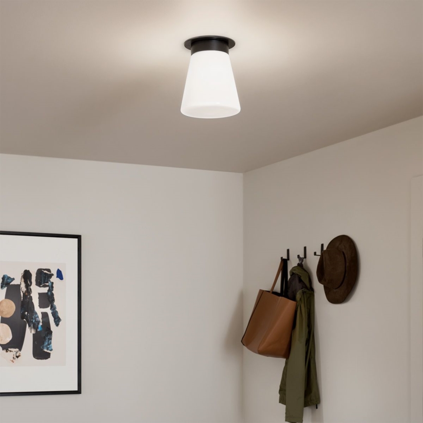 Kichler - Stropní svítidlo ALBERS 1xE27/40W/230V pr. 21,6 cm černá