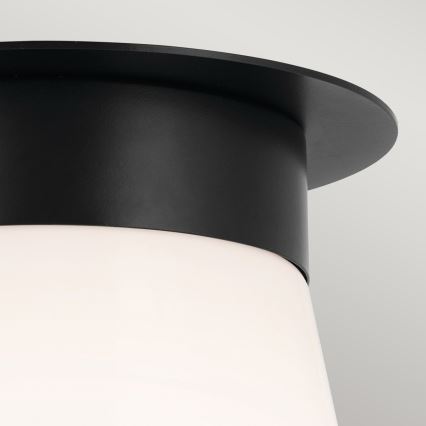 Kichler - Stropní svítidlo ALBERS 1xE27/40W/230V pr. 21,6 cm černá