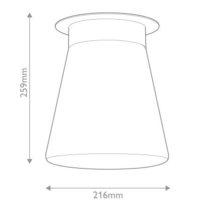Kichler - Stropní svítidlo ALBERS 1xE27/40W/230V pr. 21,6 cm černá