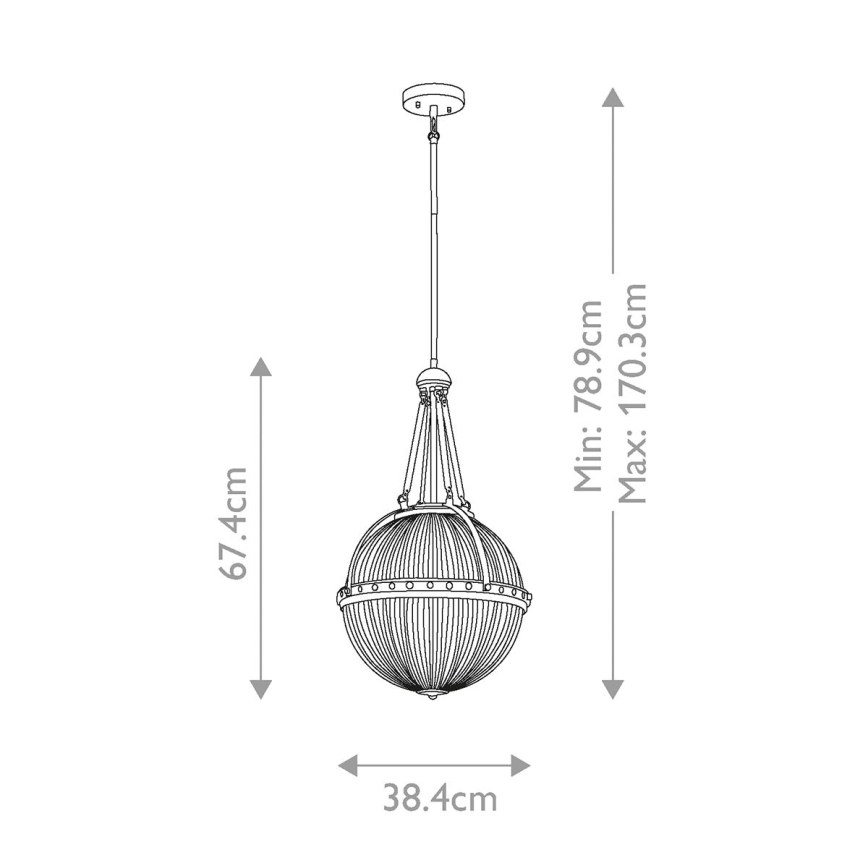 Kichler - Lustr na tyči ASTER 3xE14/60W/230V