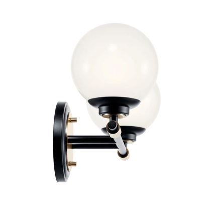 Kichler - LED Koupelnové nástěnné svítidlo BENNO 2xLED/3W/230V černá/zlatá IP44