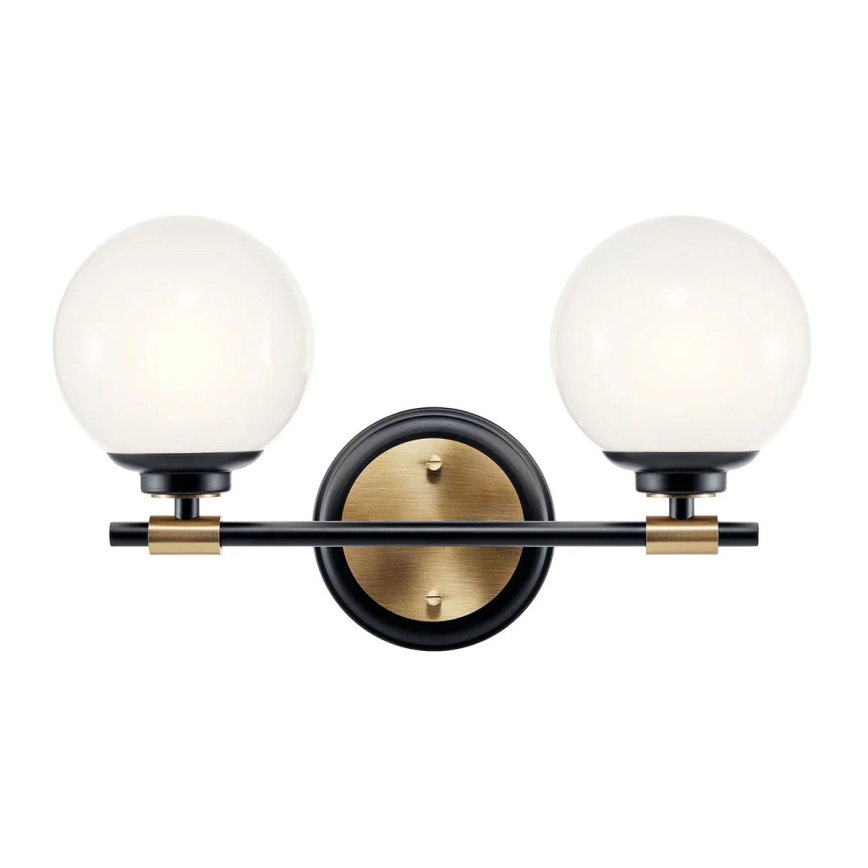 Kichler - LED Koupelnové nástěnné svítidlo BENNO 2xLED/3W/230V černá/zlatá IP44