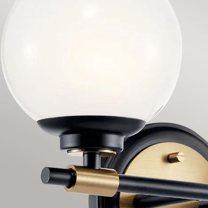 Kichler - LED Koupelnové nástěnné svítidlo BENNO 2xLED/3W/230V černá/zlatá IP44