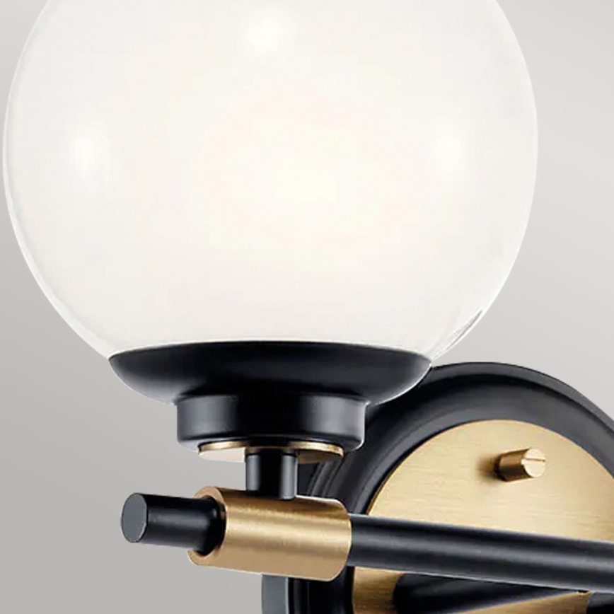 Kichler - LED Koupelnové nástěnné svítidlo BENNO 2xLED/3W/230V černá/zlatá IP44