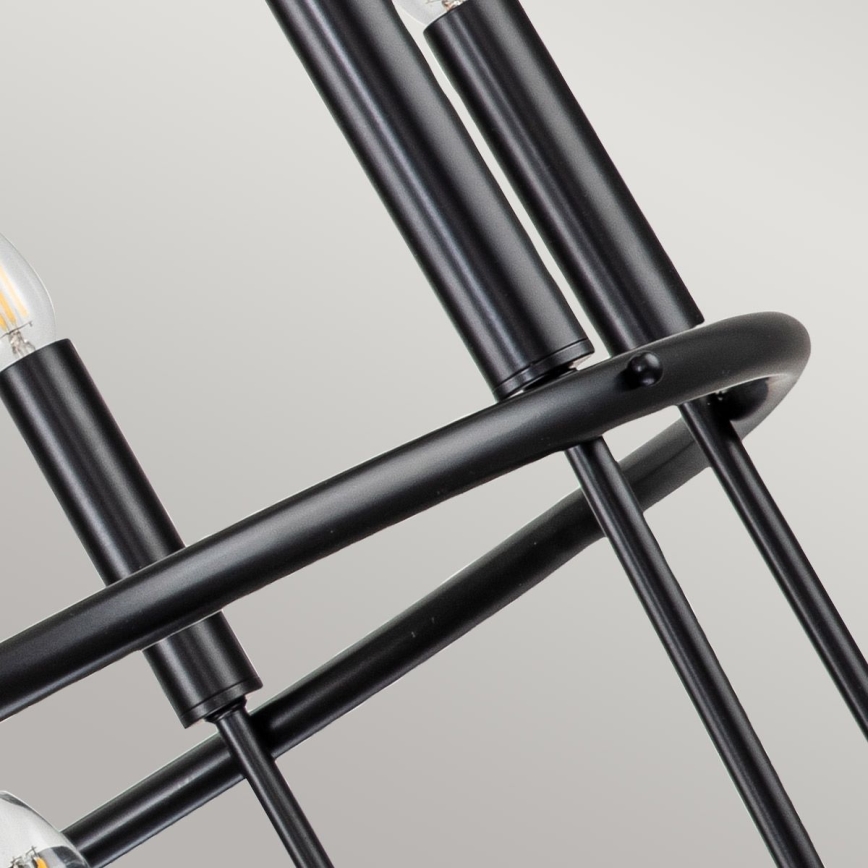 Kichler - Lustr na řetězu CAPITOL HILL 12xE14/40W/230V černá