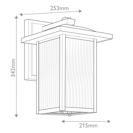 Kichler - Venkovní nástěnné svítidlo CAPPANNA 1xE27/60W/230V IP44 černá