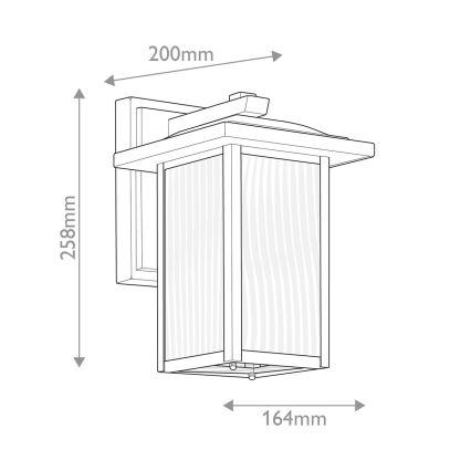 Kichler - Venkovní nástěnné svítidlo CAPPANNA 1xE27/60W/230V IP44 černá