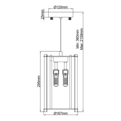 Kichler - LED Koupelnový lustr na lanku CRYSTAL SKYE 2xG9/3W/230V IP44