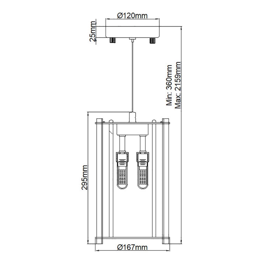 Kichler - LED Koupelnový lustr na lanku CRYSTAL SKYE 2xG9/3W/230V IP44