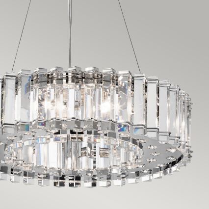 Kichler - LED Koupelnový lustr na lanku CRYSTAL SKYE 8xG9/3W/230V IP44
