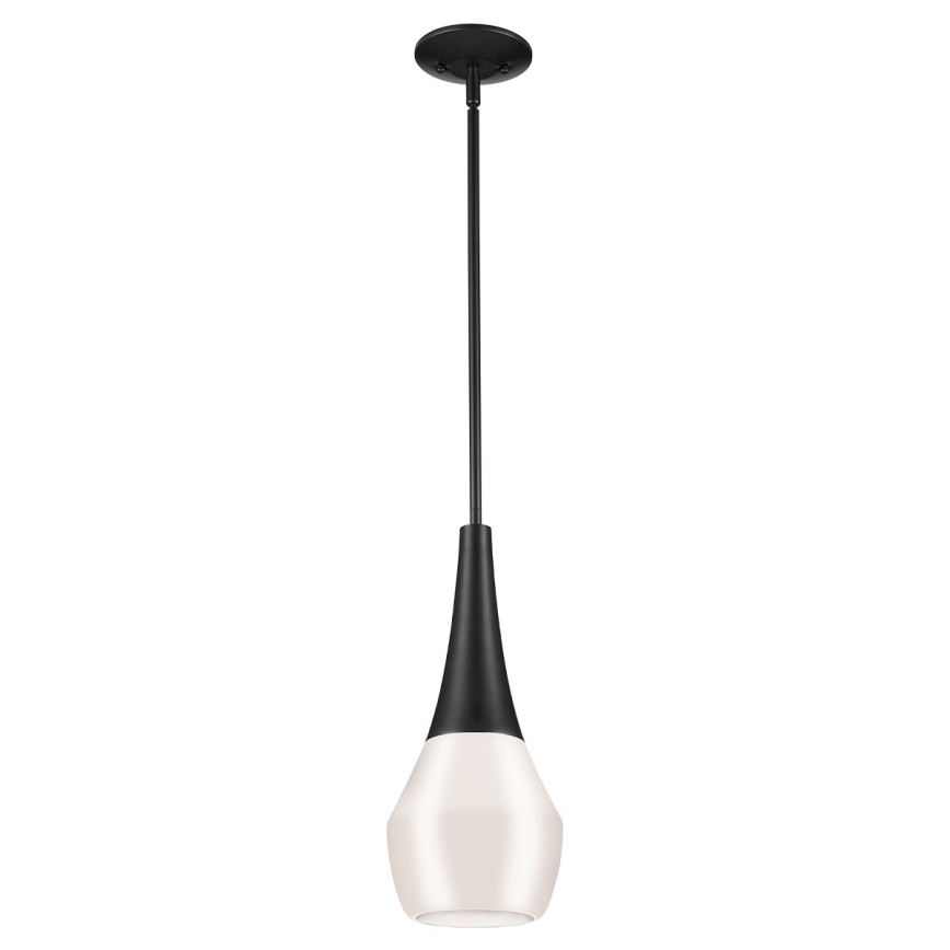 Kichler - Lustr na tyči DEELA 1xE27/60W/230V pr. 17,8 cm černá