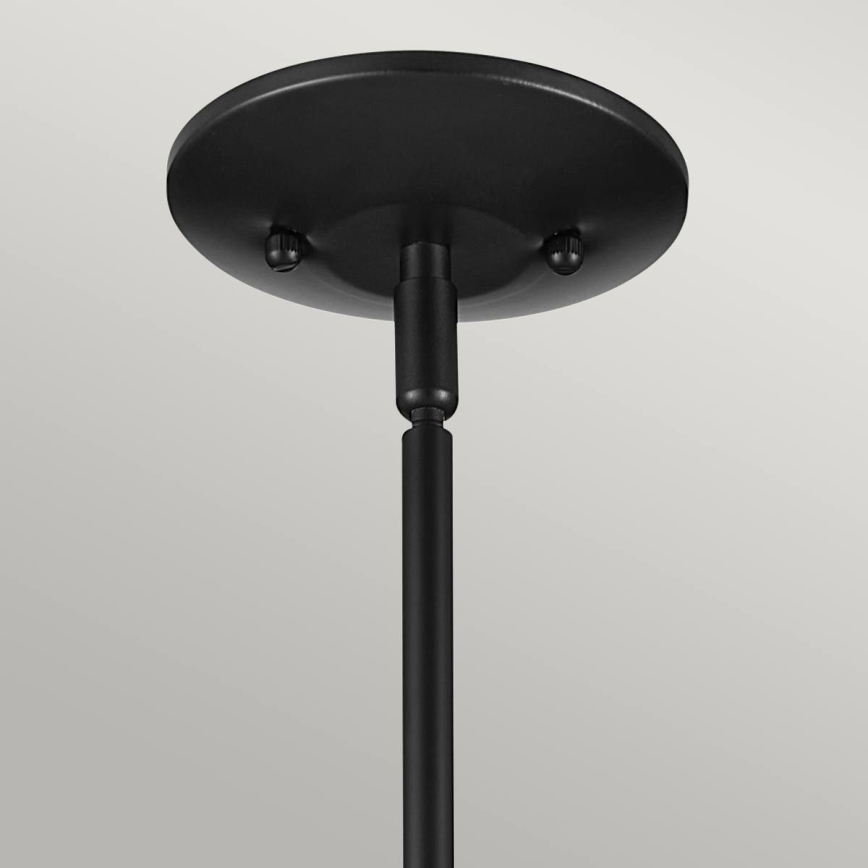Kichler - Lustr na tyči DEELA 1xE27/60W/230V pr. 17,8 cm černá
