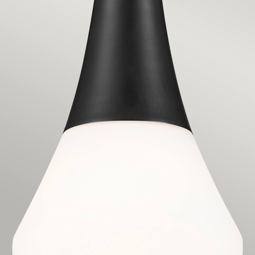 Kichler - Lustr na tyči DEELA 1xE27/60W/230V pr. 17,8 cm černá