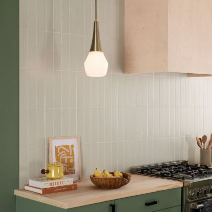 Kichler - Lustr na tyči DEELA 1xE27/60W/230V pr. 17,8 cm mosaz